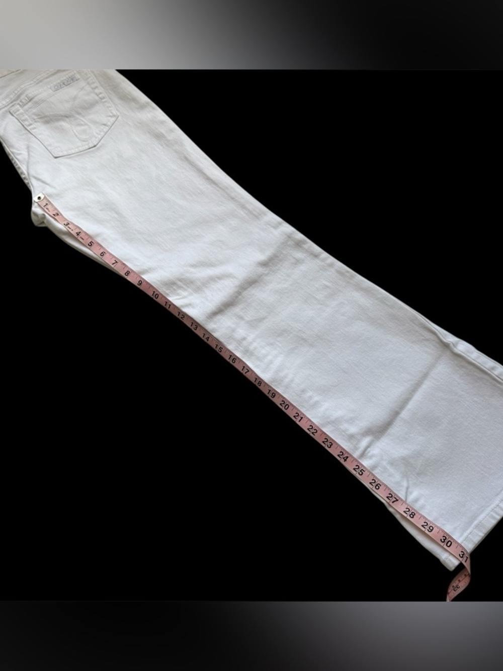 Calvin Klein White Flare Jeans - Picture 8 of 10